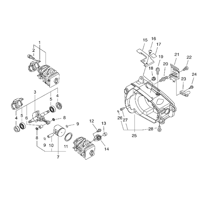 Piston Cylindre / Carter moteur