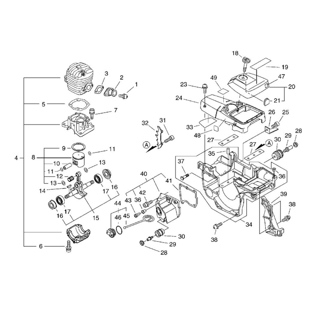 Piston Cylindre / Carter moteur