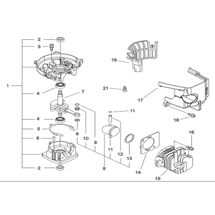 Piston Cylindre / Carter moteur