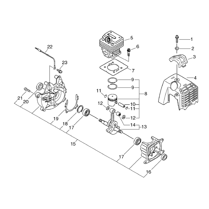 Piston Cylindre / Carter moteur
