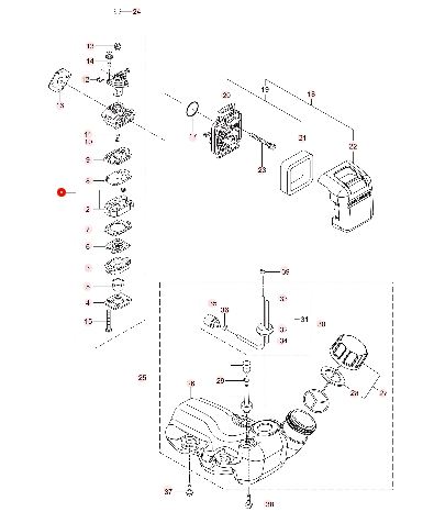 Crépine et filtre à air MX27EH