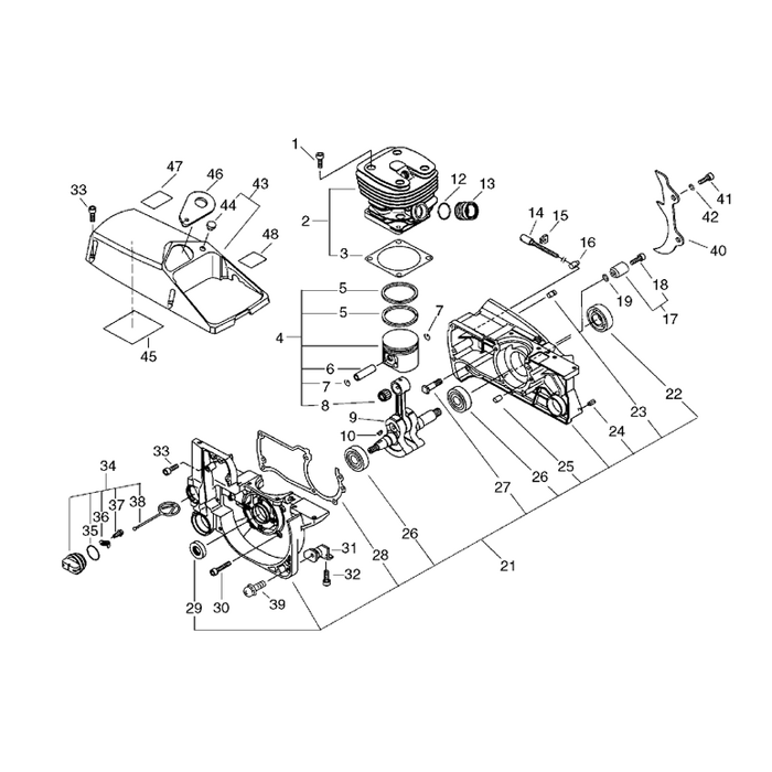 Piston Cylindre / Carter moteur