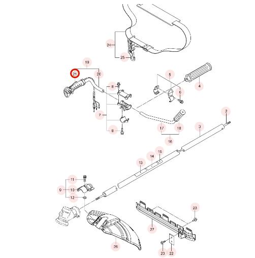 Manette de gaz complète MX22EH