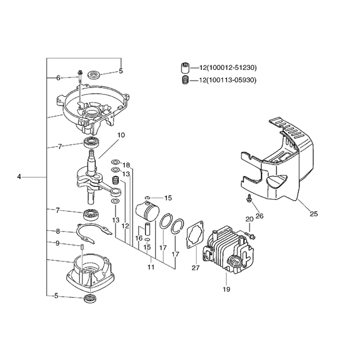 Piston Cylindre / Carter moteur