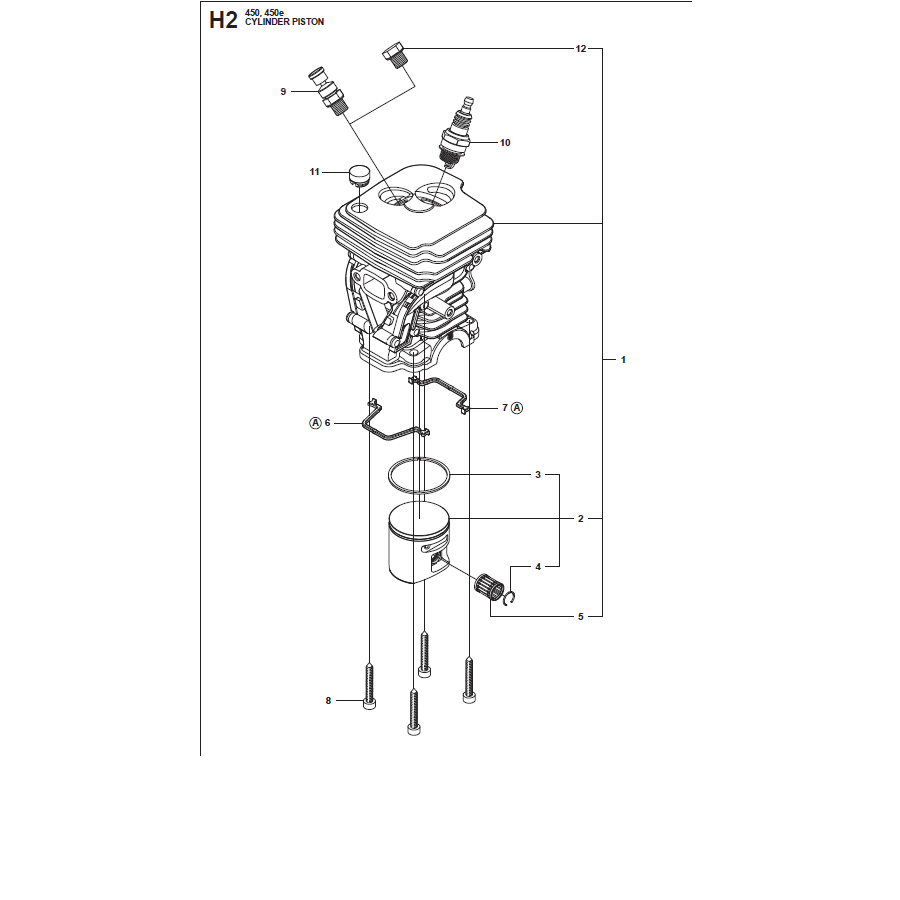 Piston Cylindre 445, 445e