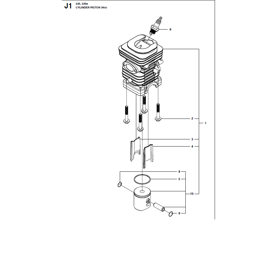 Piston Cylindre 236, 236e, 240, 240e