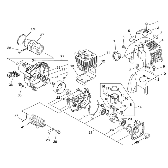 Piston Cylindre / Carter moteur