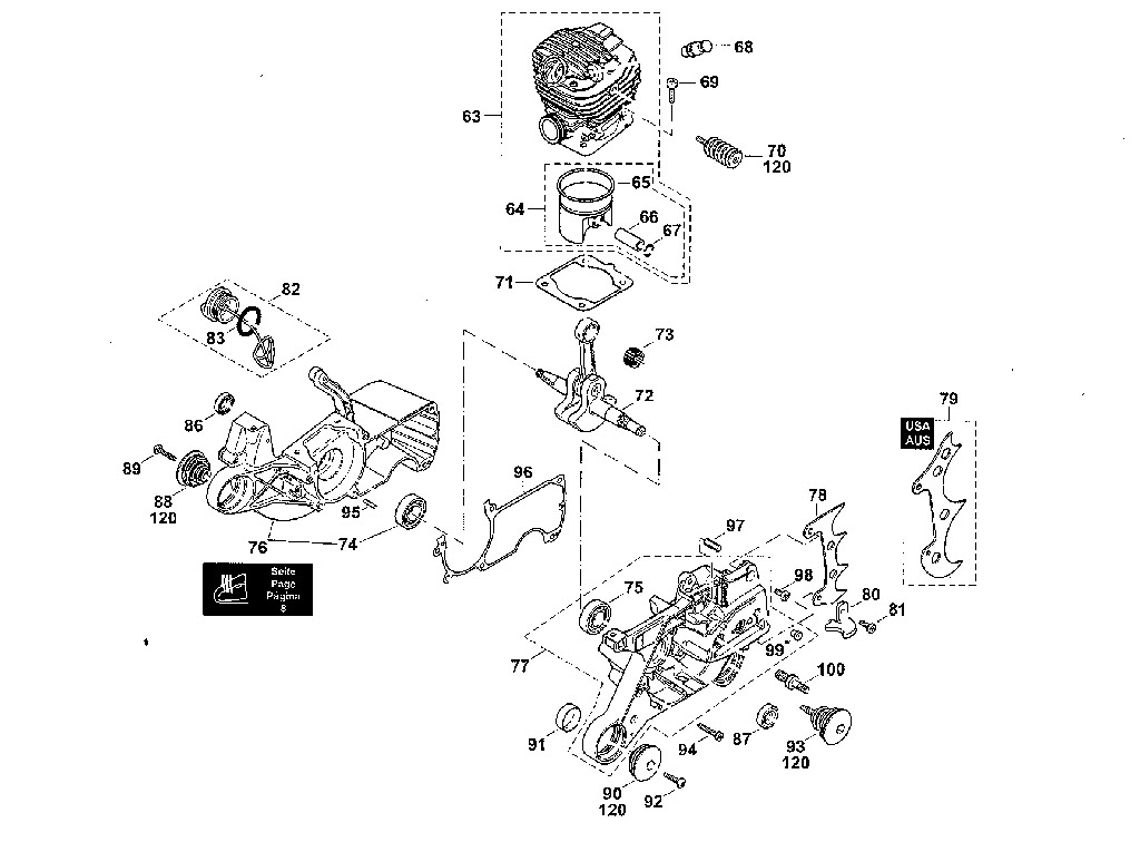 Cylindre Carter moteur