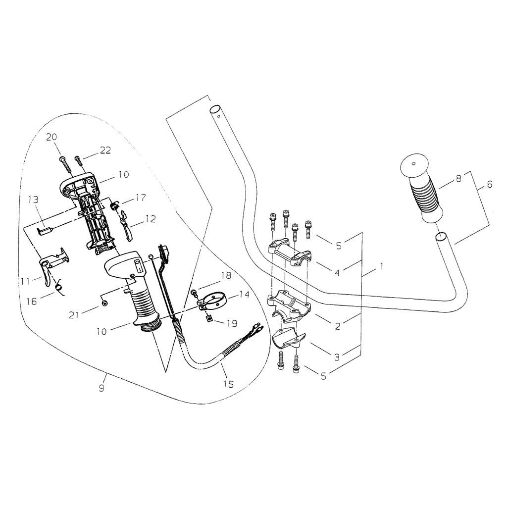  Poignée / Manette de gaz