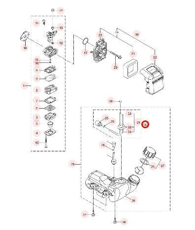 Crépine et filtre à air MX22EH