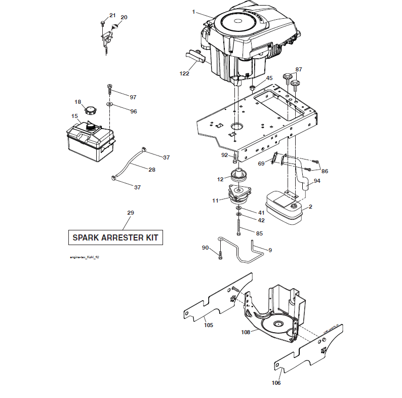 Réservoir / Echappement / Moteur