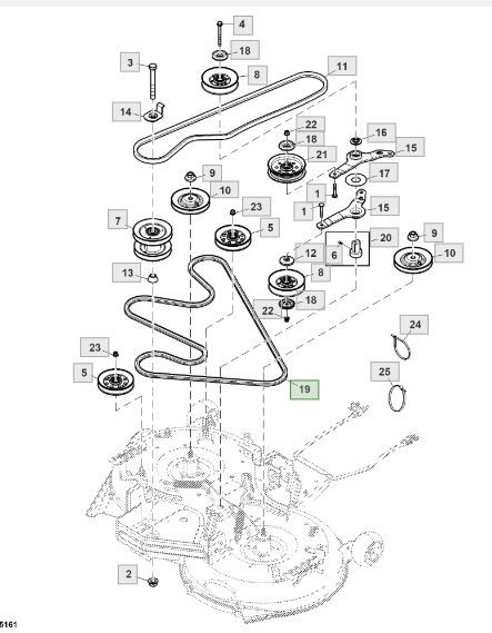 Courroie de lame John Deere X350R
