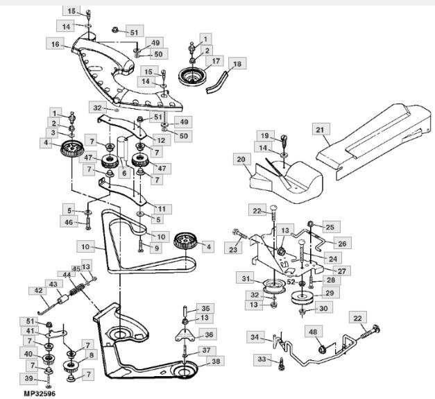 Courroie john deere LTR180