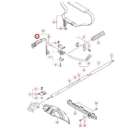 Manette de gaz complète MX22EH 