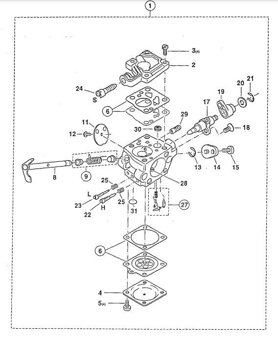 Jeu de joints / membrane DOLMAR 115I