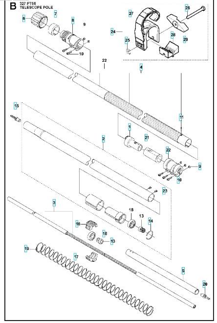 Arbre moteur HUSQVARNA 327PT5S