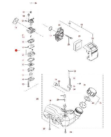 Sortie de réservoir complète MX27EH