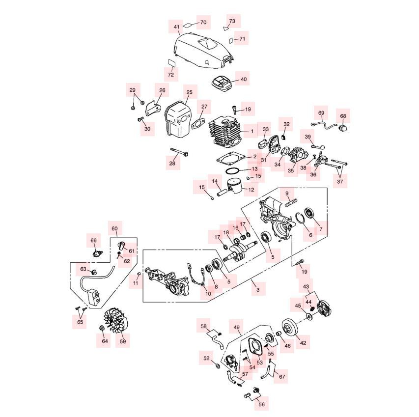 Embrayage complet G3300ES Zenoah