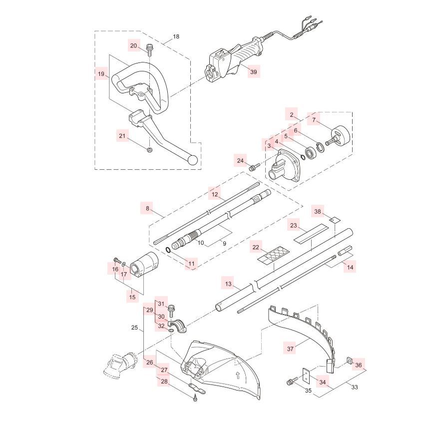 Flexible complet de débroussailleuse Maruyama BKC5020RS